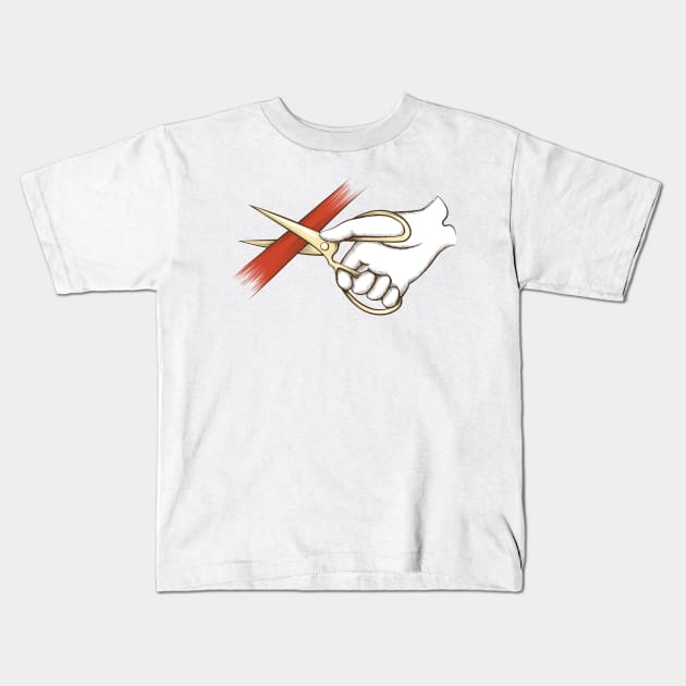 hand with clissors Kids T-Shirt by devaleta